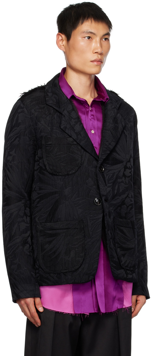 Edward Cuming Black Floral Blazer