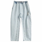 Y/Project Women's Pinched Logo Souffle Jeans in Ice Blue