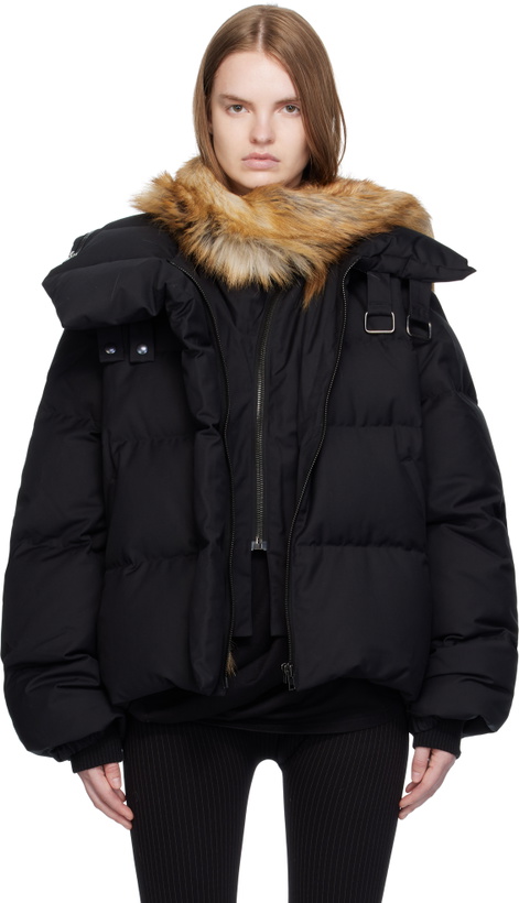 Photo: Ottolinger Black Deconstructed Double Zip Down Jacket