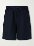 Saman Amel - Brisbane Straight-Leg Linen Drawstring Shorts - Blue