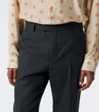 Dries Van Noten Herringbone wool straight pants