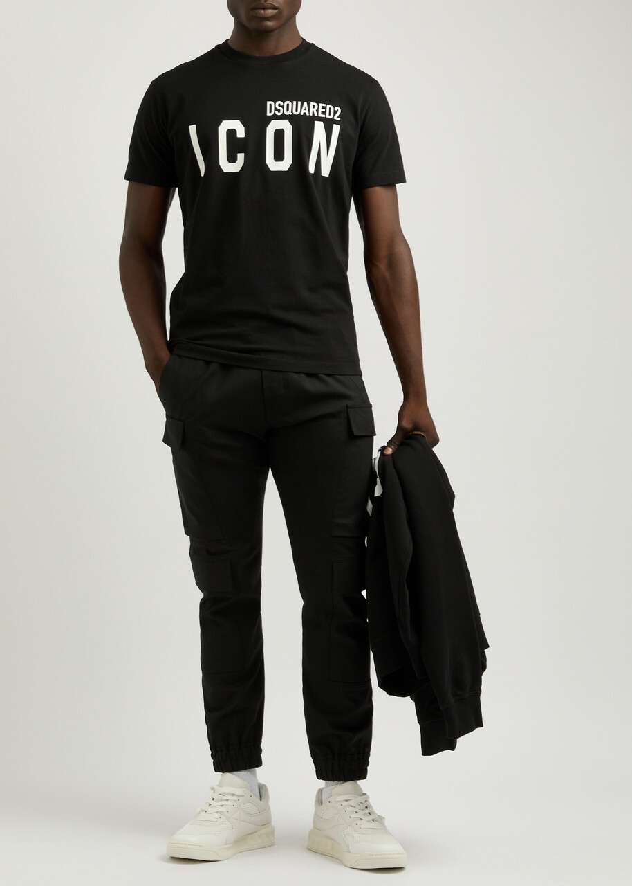 DSQUARED2 Icon Logo-print Cotton T-shirt Black Dsquared2