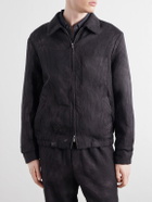 Barena - Garment-Dyed Houndstooth Wool Blouson Jacket - Black
