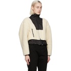 3.1 Phillip Lim Off-White Cropped Sherpa Bonded Jacket