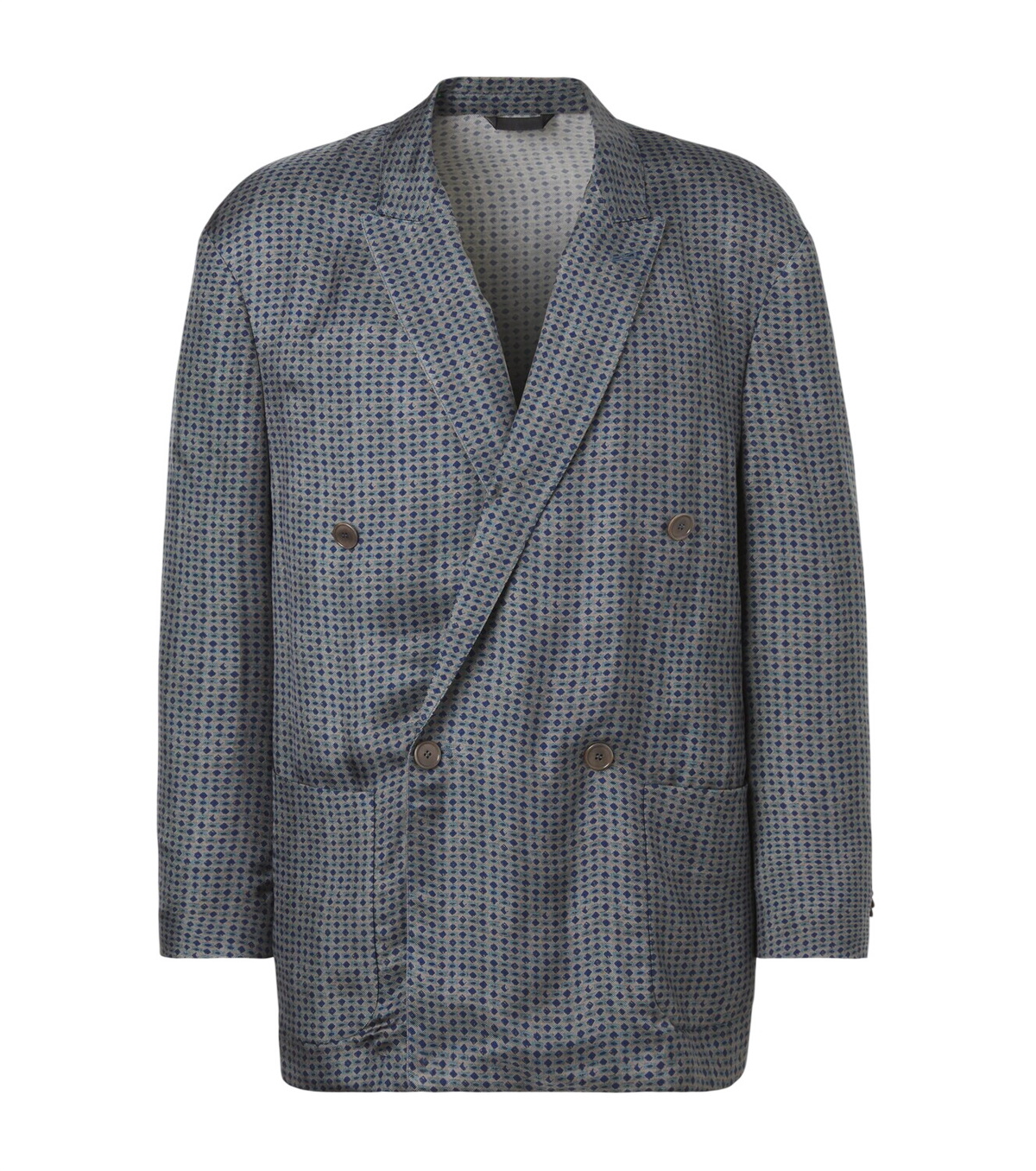 Giorgio Armani White & Grey Neve Down Paneled Coat Giorgio Armani