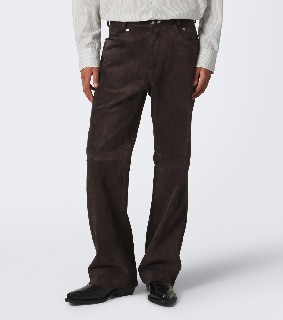 Our Legacy Carlson Cut suede bootcut pants