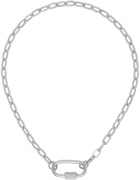 IN GOLD WE TRUST PARIS Silver Cable Chain Necklace