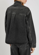 Anine Bing Paxton Washed Denim Shirt Black