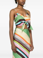 Christopher John Rogers Multicolour Striped Cropped Top