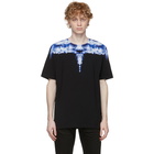 Marcelo Burlon County of Milan Black and Blue Wings T-Shirt