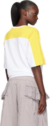 Dries Van Noten White & Yellow Loose Fit T-shirt