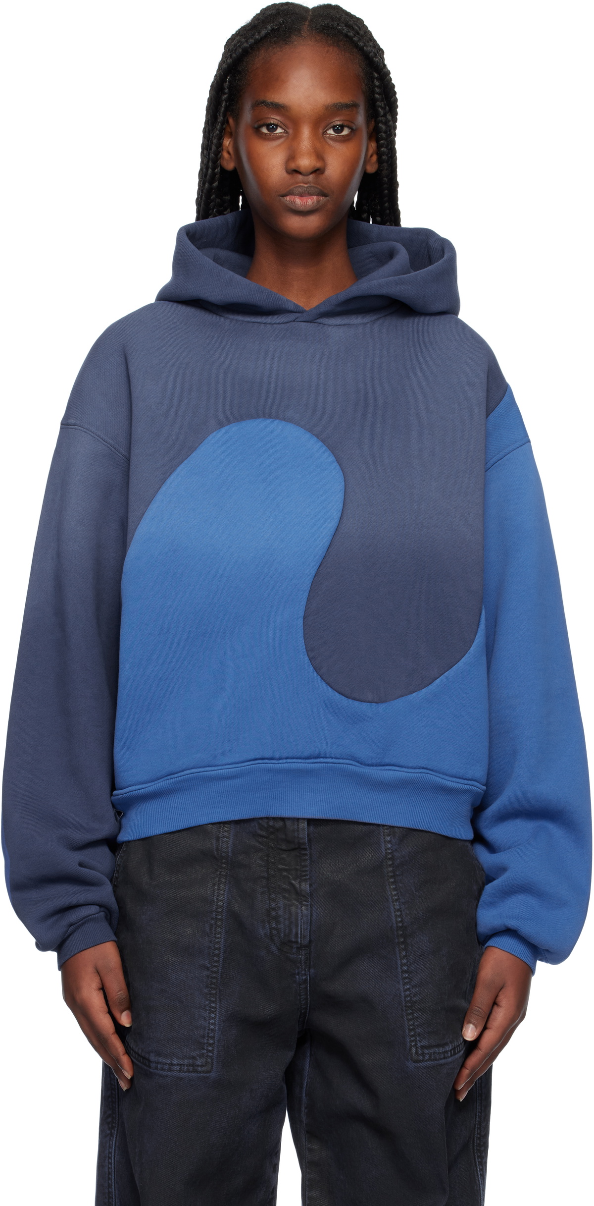 ERL Blue & Orange Swirl Hoodie ERL