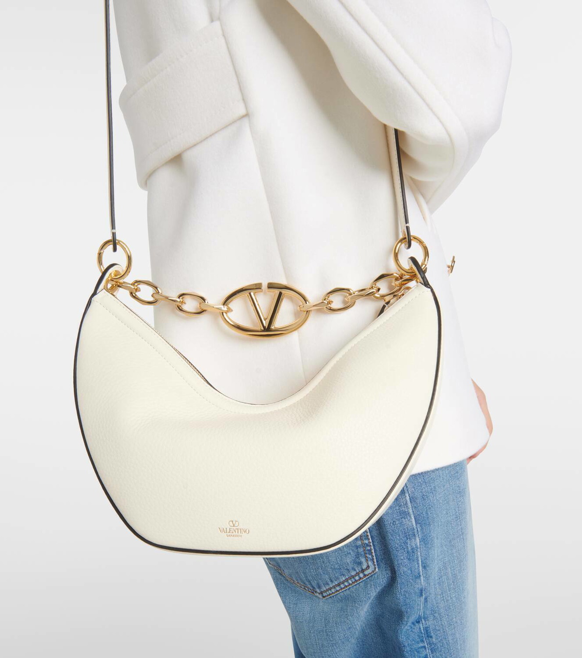 Valentino Garavani VLogo Moon Small leather tote bag
