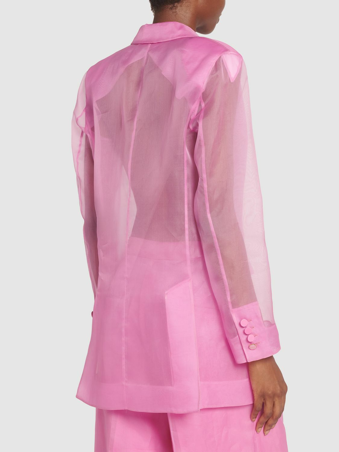 MAX MARA - Negrar Silk Organza Double Breast Jacket Max Mara