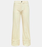 Bottega Veneta Asymmetric mid-rise cropped jeans