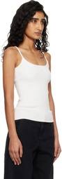 Courrèges White Reedition Rib Knit Tank Top