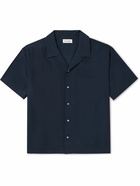 FRAME - Camp-Collar Lyocell-Blend Twill Shirt - Blue