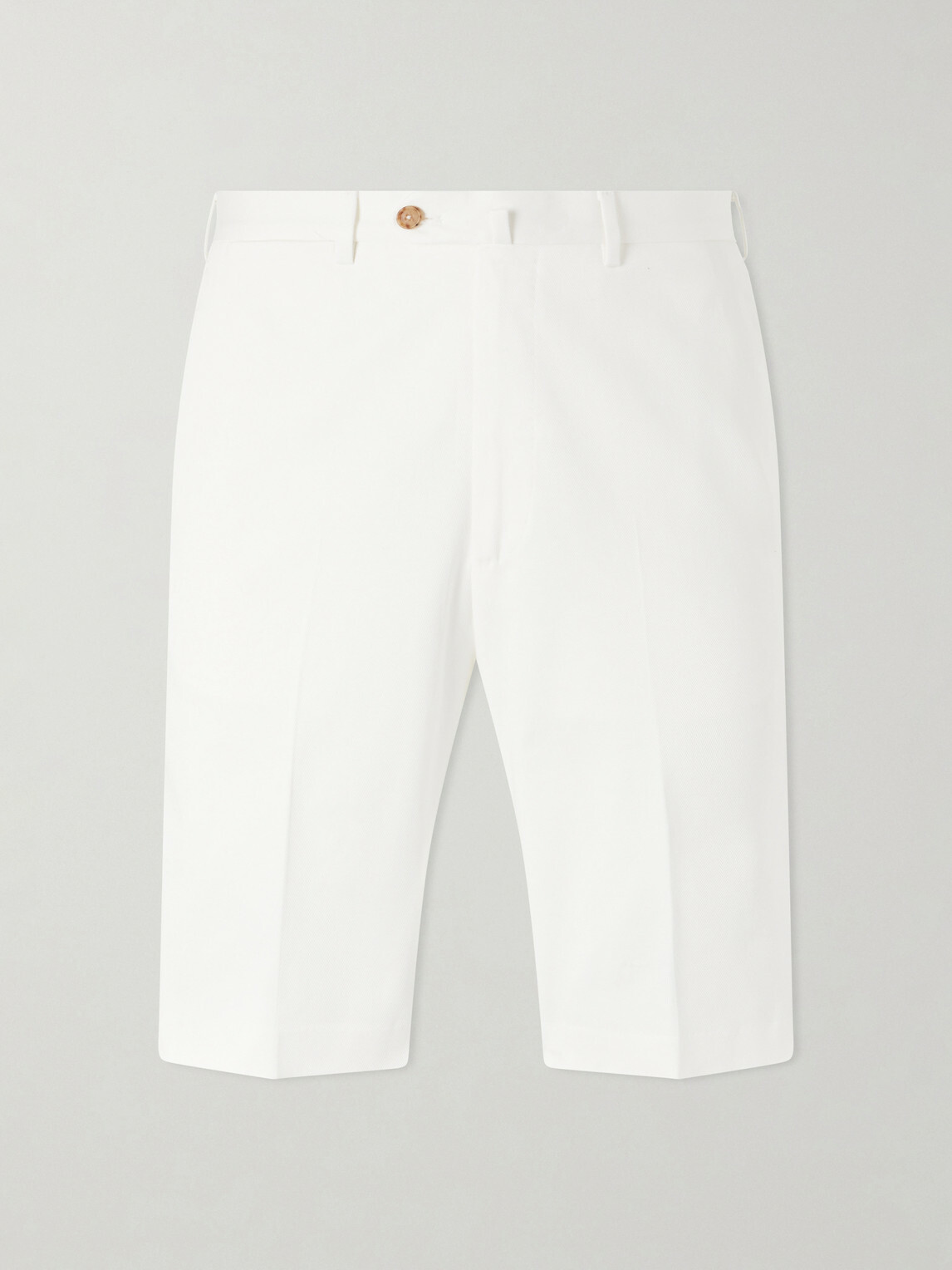 De Petrillo - Straight-Leg Cotton-Blend Twill Shorts - White