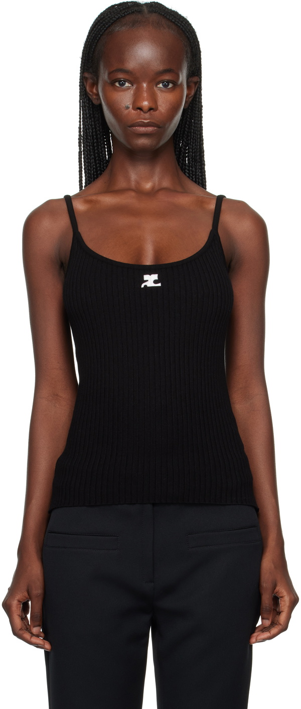 Courrèges Black Patch Tank Top Courreges
