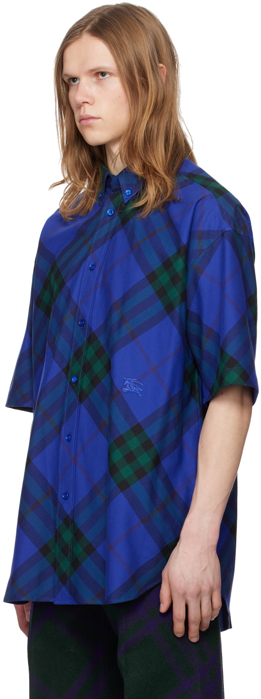 Burberry Blue Check Shirt Burberry