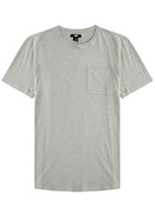 Paige Kenneth Slubbed Cotton T-shirt Grey