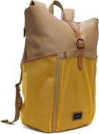 nanamica Beige & Yellow Water-Repellent Backpack