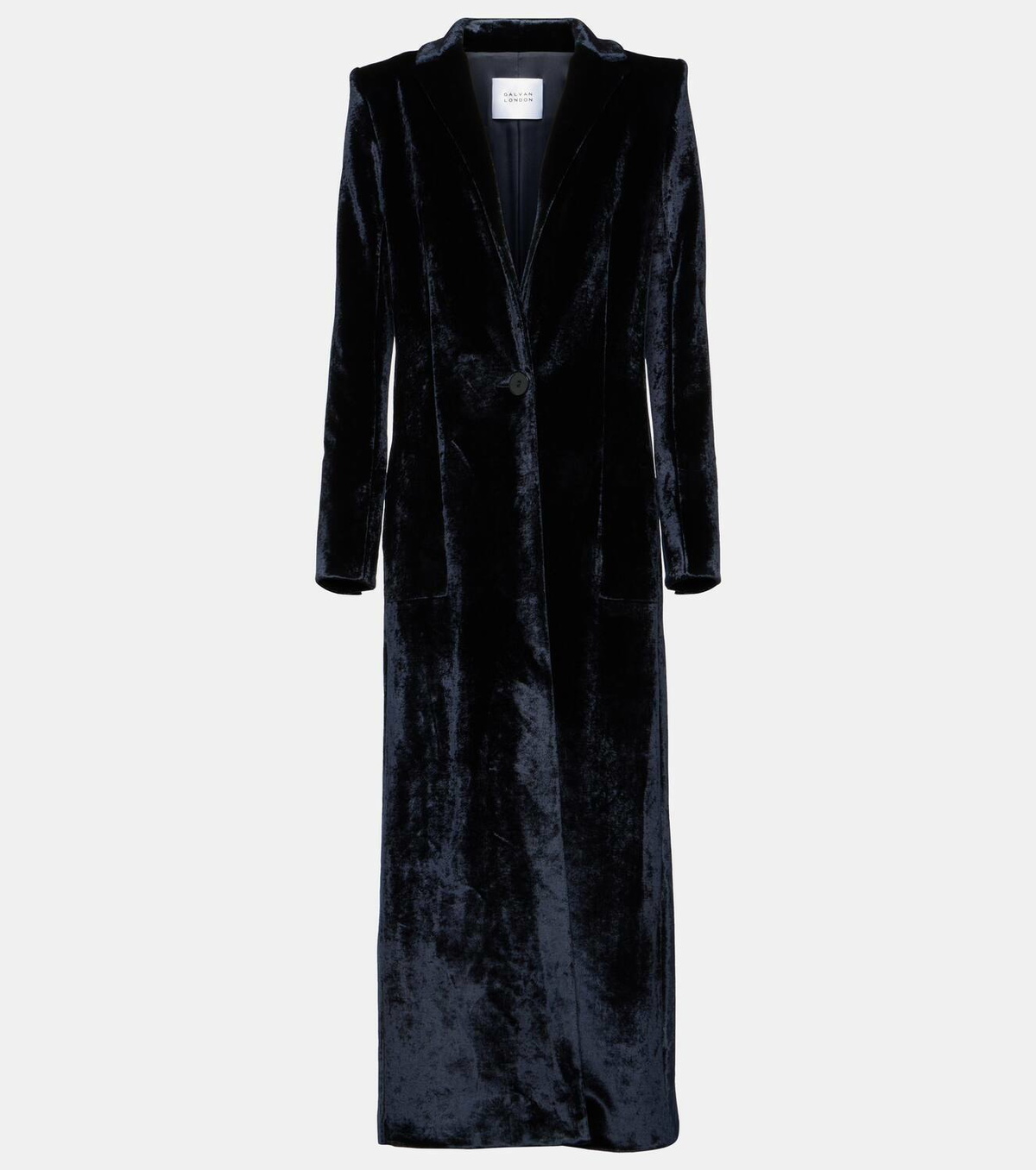 Galvan Sculpted velvet coat