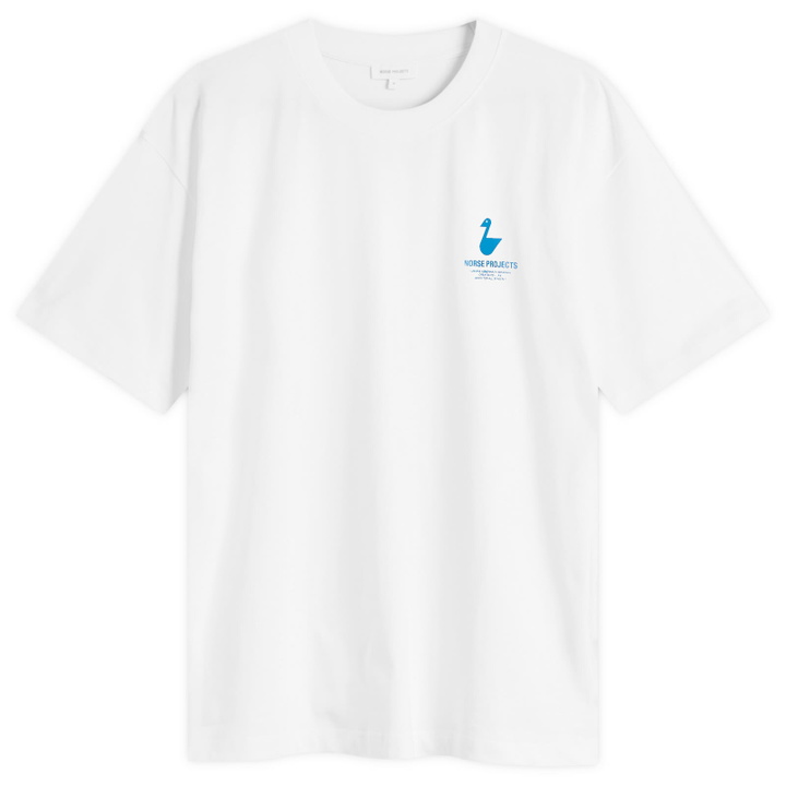 Photo: Norse Projects Men's Johannes Organic The Lakes Print T-shirt in White