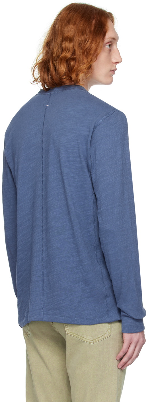 rag & bone Blue Classic Flame Henley Rag and Bone