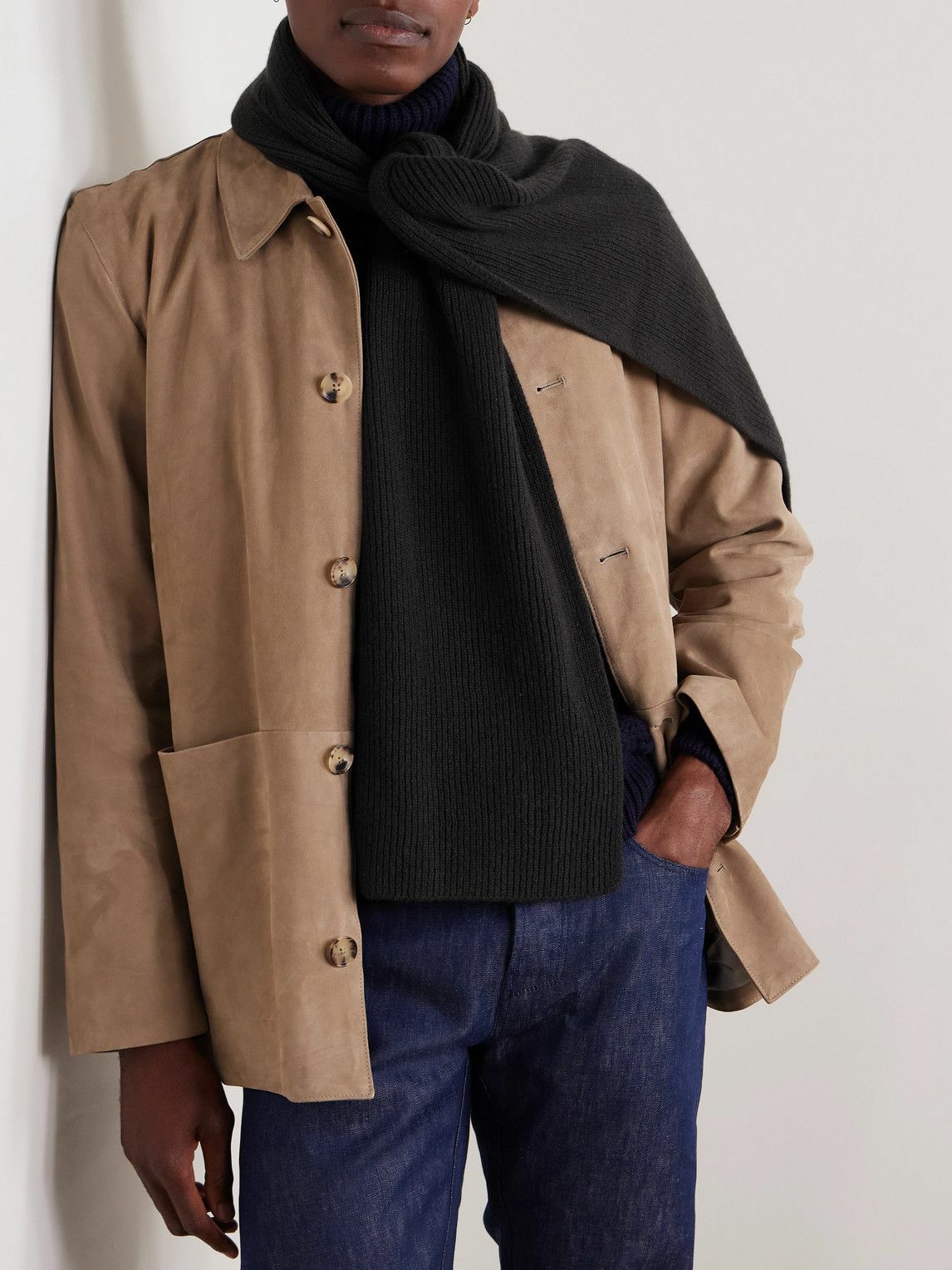 Anderson & Sheppard - Ribbed Cashmere Scarf