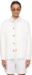 Lardini White Four-Pocket Jacket