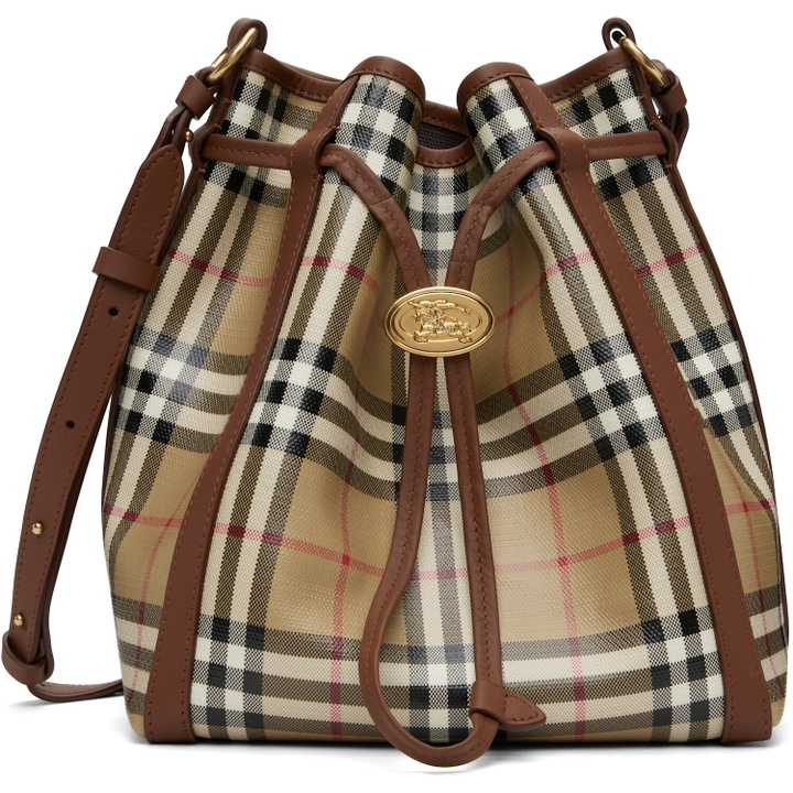 Photo: Burberry Beige Small Check Bucket Bag