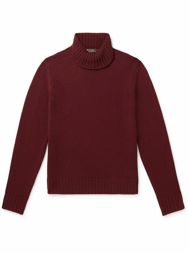 Photo: Loro Piana - Grafton Cashmere Rollneck Sweater - Burgundy