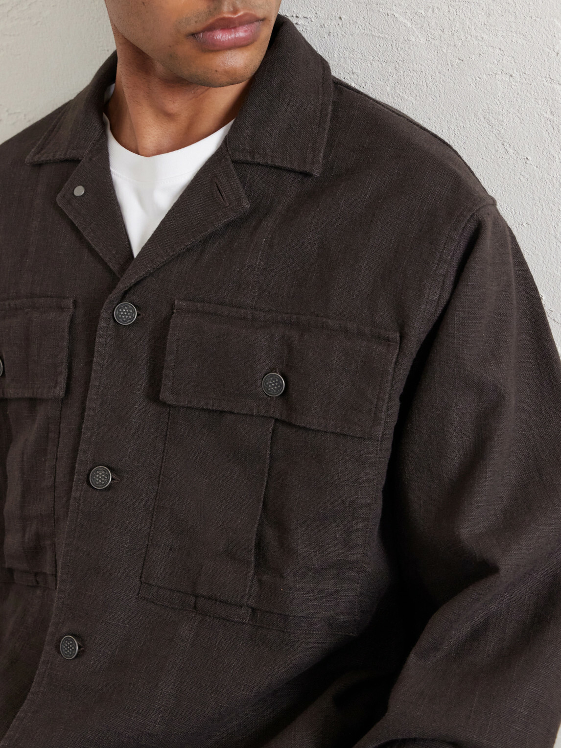 3sixteen - M43 Linen Overshirt - Brown