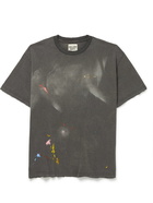 Gallery Dept. - Paint-Splattered Cotton-Jersey T-Shirt - Black