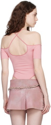 KNWLS Pink CHK Bodysuit