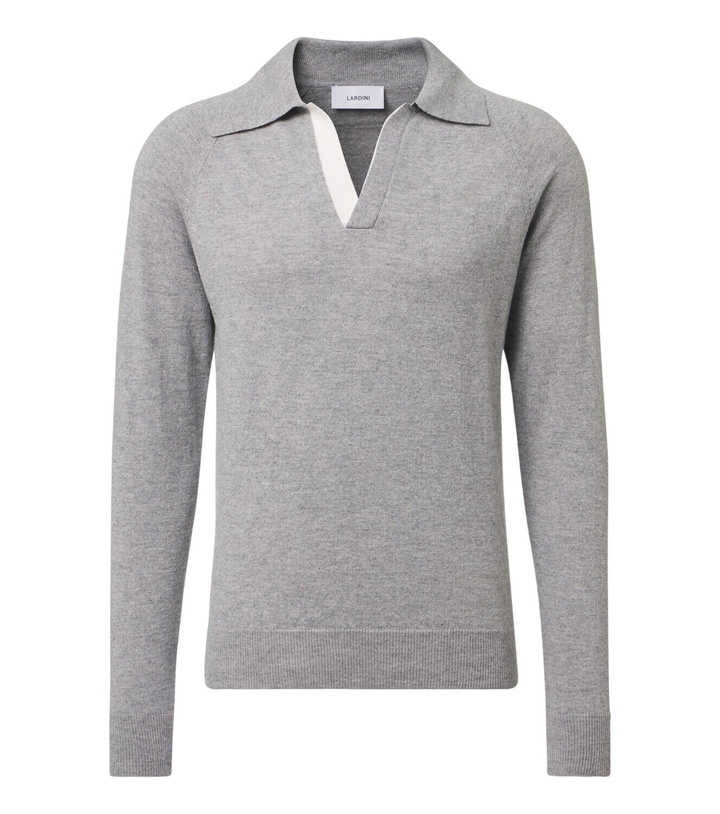 Photo: Lardini Virgin wool and cashmere polo sweater
