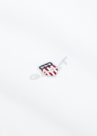 Gant Logo-embroidered Piqué Cotton Polo Shirt White