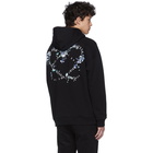 Givenchy Black Logo Flowers Hoodie