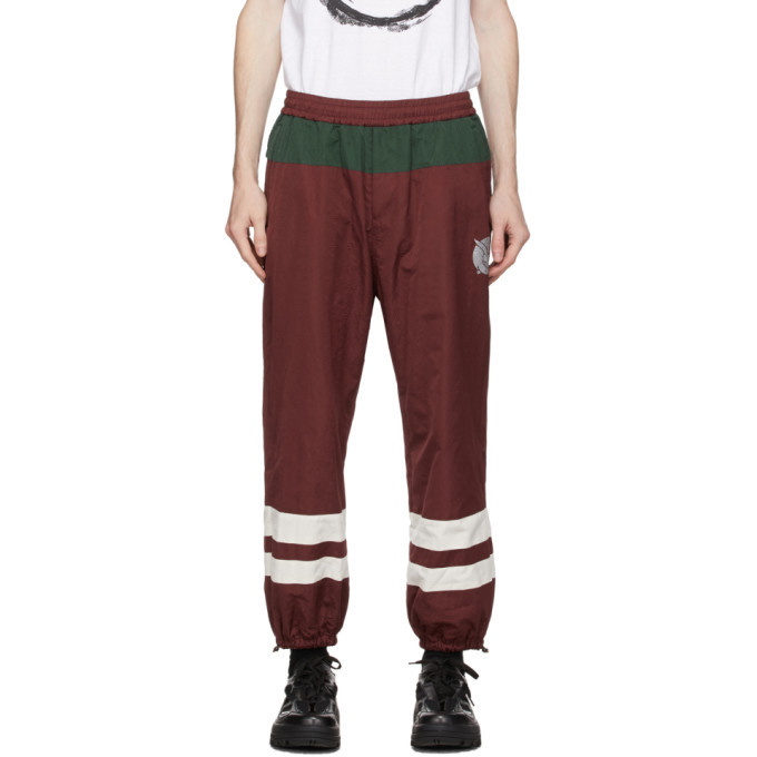Photo: Undercover Burgundy and Green Graphic Lounge Pants