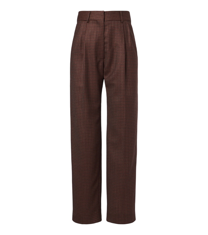 Photo: Blazé Milano Fox checked virgin wool straight pants