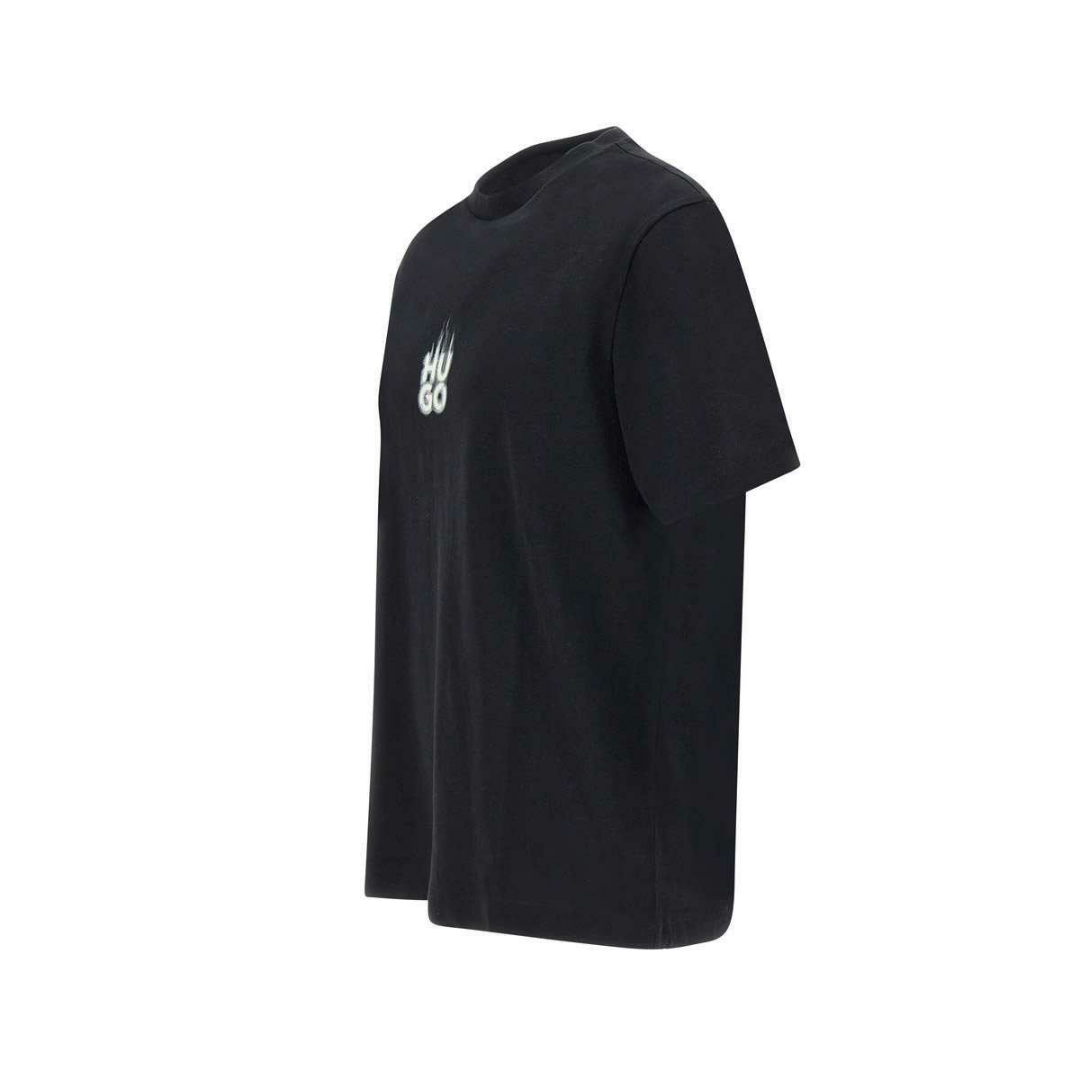 【送料&関税込】Hugo Boss Stacked Smoke Logo Prints Jersey T HUGO - Cotton-jersey T-shirt with stacked smoke logo prints