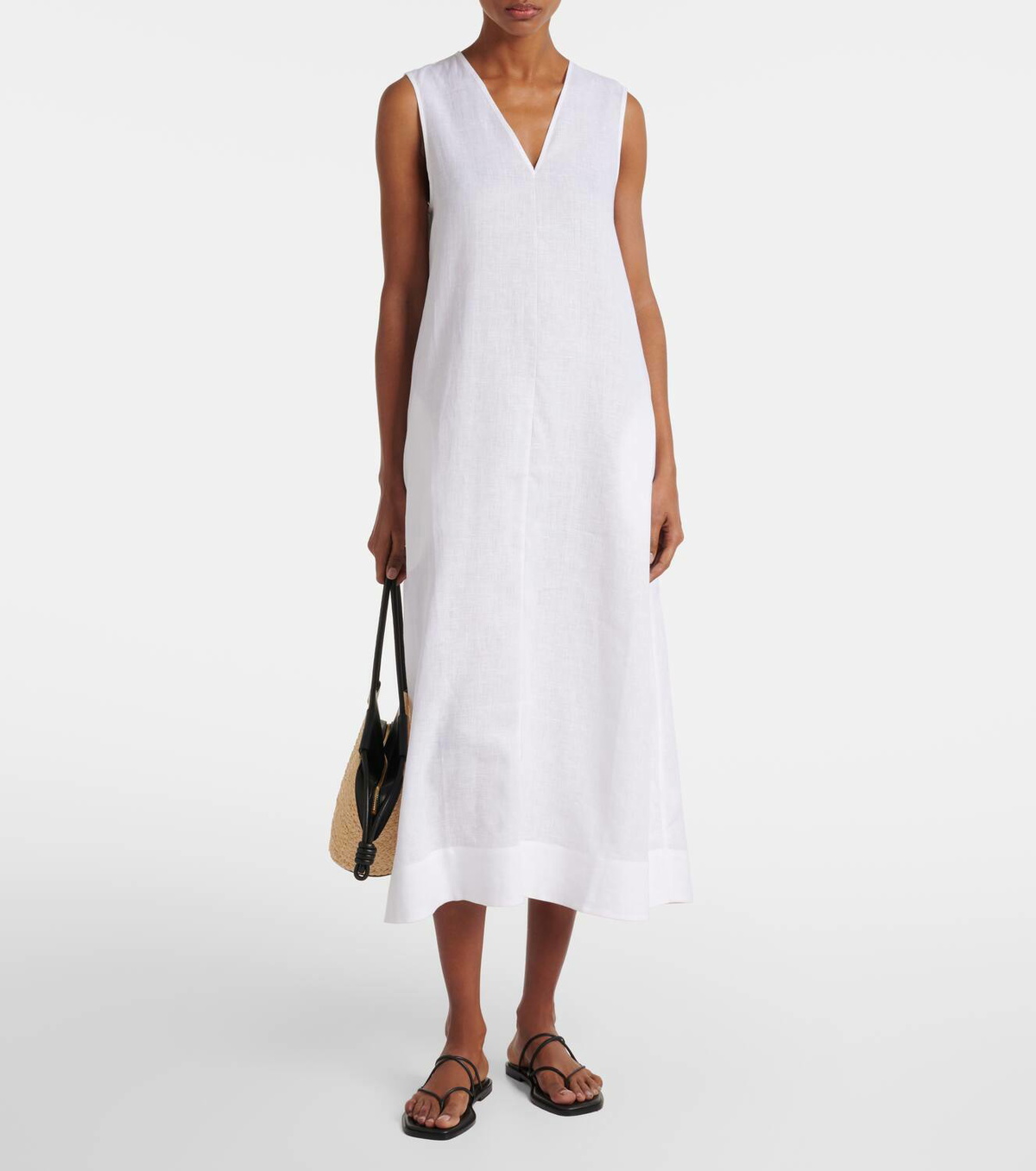 Asceno Nisha linen midi dress