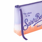 MC2 Saint Barth Aline Scuba Pochette With Lilac And Orange Print