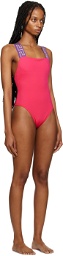 Versace Underwear Pink Greca One-Piece Swimsuit