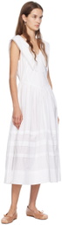 Sandy Liang White Opa Midi Dress