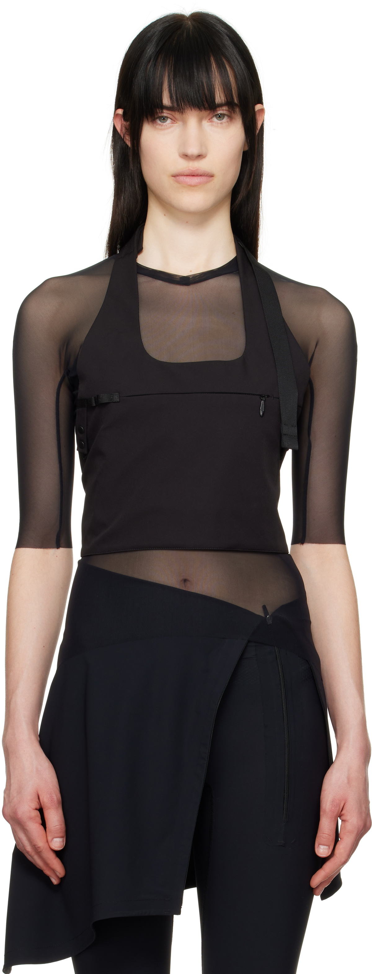 JOHANNA PARV Black Pocket Harness Bag