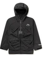 Comfy Outdoor Garment - Guide Logo-Print Coexist Ripstop Hooded Jacket - Black