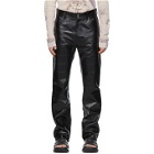 Givenchy Black Leather Croc Embossed Pants