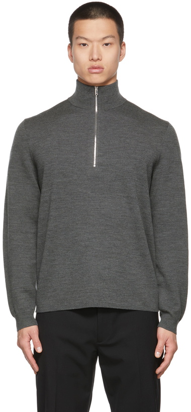 Photo: Theory Wool Quarter-Zip Arnaud Sweater